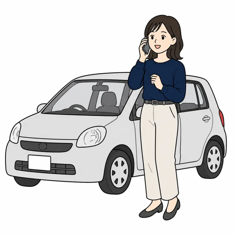 電話をかける人のイラスト